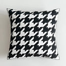 Geometric black & white embroidered cushion cover living room decor by Decorbites
