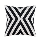 Geometric black & white embroidered cushion cover living room decor by Decorbites