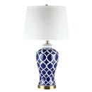 GobekUsa Blue Ceramic Bedside Table Lamp