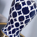 GobekUsa Blue Ceramic Bedside Table Lamp