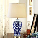 GobekUsa Blue Ceramic Bedside Table Lamp