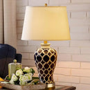 GobekUsa Blue Ceramic Bedside Table Lamp