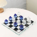 GobekUsa Geometric Glass Chess Set Table Ornament - Home Decor Figurines