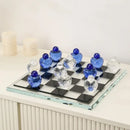 GobekUsa Geometric Glass Chess Set Table Ornament - Home Decor Figurines
