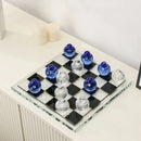 GobekUsa Geometric Glass Chess Set Table Ornament - Home Decor Figurines