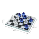 GobekUsa Geometric Glass Chess Set Table Ornament - Home Decor Figurines