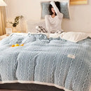 GobekUsa Coral Fleece Flannel Blanket: Cozy Single/Queen Size Little Quilt - Winter Office/Dorm Warmth