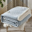 GobekUsa Coral Fleece Flannel Blanket: Cozy Single/Queen Size Little Quilt - Winter Office/Dorm Warmth