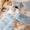 GobekUsa Coral Fleece Flannel Blanket: Cozy Single/Queen Size Little Quilt - Winter Office/Dorm Warmth