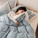 GobekUsa Coral Fleece Flannel Blanket: Cozy Single/Queen Size Little Quilt - Winter Office/Dorm Warmth