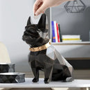 Geometric blue french bulldog coin bank bedroom decor by Decorbites