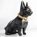 Geometric blue french bulldog coin bank bedroom decor by Decorbites