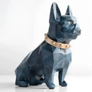 Geometric blue french bulldog coin bank bedroom decor by Decorbites