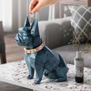 Geometric blue french bulldog coin bank bedroom decor by Decorbites