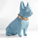 Geometric blue french bulldog coin bank bedroom decor by Decorbites