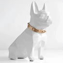 Geometric blue french bulldog coin bank bedroom decor by Decorbites