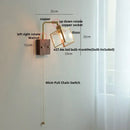 GobekUsa Brass LED Wall Lights Rotatable Blue Glass Dining Room Stair Light