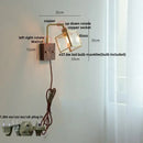 GobekUsa Brass LED Wall Lights Rotatable Blue Glass Dining Room Stair Light