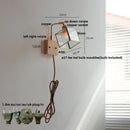 GobekUsa Brass LED Wall Lights Rotatable Blue Glass Dining Room Stair Light