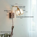 GobekUsa Brass LED Wall Lights Rotatable Blue Glass Dining Room Stair Light