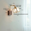 GobekUsa Brass LED Wall Lights Rotatable Blue Glass Dining Room Stair Light