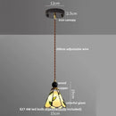 Geometric brass and clear glass led pendant light dining room by Decorbites