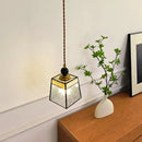 Geometric brass and clear glass led pendant light dining room by Decorbites