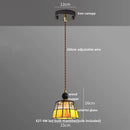 Geometric brass and clear glass led pendant light dining room by Decorbites