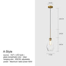 GobekUsa Glass Chandelier Lighting for Home Dining Room Kitchen Decor Pendant Lights
