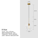 GobekUsa Glass Chandelier Lighting for Home Dining Room Kitchen Decor Pendant Lights
