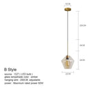 GobekUsa Glass Chandelier Lighting for Home Dining Room Kitchen Decor Pendant Lights