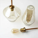 GobekUsa Glass Chandelier Lighting for Home Dining Room Kitchen Decor Pendant Lights