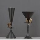 GobekUsa Geometric Bronze Vase for Home Decor