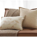 GobekUsa Geometric Brown Leather Splicing Throw Pillow Cover 45x45cm Luxe Square Cushion Case