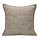GobekUsa Geometric Brown Leather Splicing Throw Pillow Cover 45x45cm Luxe Square Cushion Case