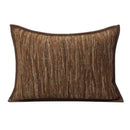 GobekUsa Geometric Brown Leather Splicing Throw Pillow Cover 45x45cm Luxe Square Cushion Case