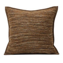 GobekUsa Geometric Brown Leather Splicing Throw Pillow Cover 45x45cm Luxe Square Cushion Case