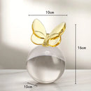 GobekUsa Geometric Butterfly Crystal Ball Home Decor Figurine