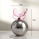 GobekUsa Geometric Butterfly Crystal Ball Home Decor Figurine