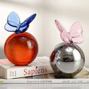 GobekUsa Geometric Butterfly Crystal Ball Home Decor Figurine
