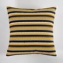 Geometric canvas cotton cushion cover yellow & grey living room pillow by Decorbites