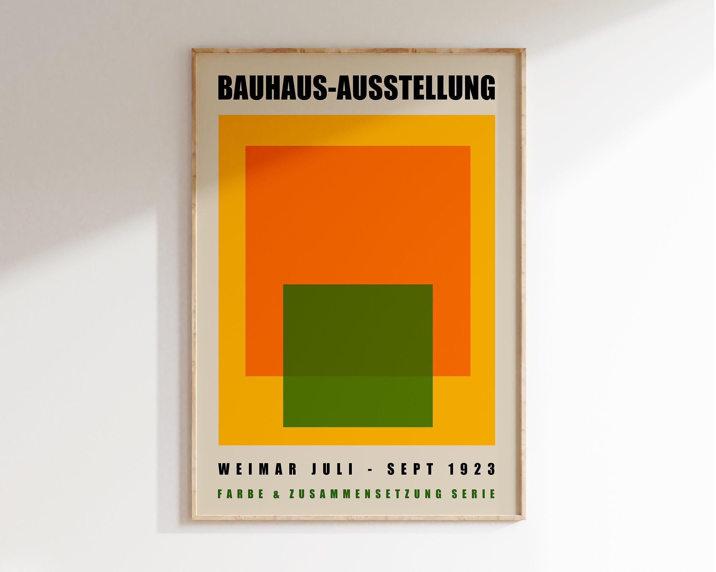 Geometric Canvas Poster - Modern Bauhaus Style