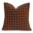 GobekUsa Caramel Color Velvet Sofa Pillowcase with Geometric Panelled Cushion Cover