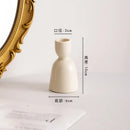 Geometric ceramic candle holder set – living room cream decor by Decorbites