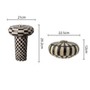 GobekUsa Geometric Check Ceramic Vase for Home Decor and Floral Arrangements
