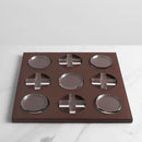 GobekUsa Geometric Checkerboard Grid Leather Chess Transparent Chessboard Home Decor Figurines