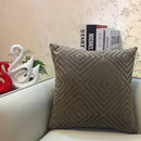 Geometric chenille flocking cushion cover for living room decor by Decorbites
