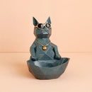 GobekUsa Cool Cat Resin Figurine Table Statue Decor Sculpture Ornamental Figurines