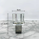GobekUsa Crystal Glass Vase with Artificial Flowers, Modern Home Decor