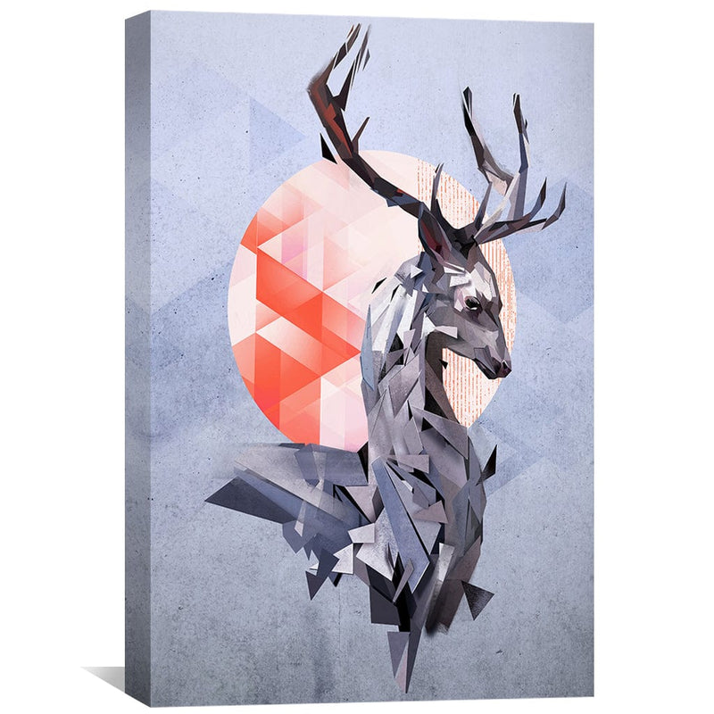 Geometric Deer Canvas